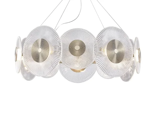 Светильник подвесной LED 4548+2/S gold Newport прозрачный 10 ламп, основание золотое в стиле современный американский  фото 2